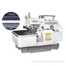 Synchronous four-thread overlock sewing machine